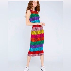 Alice and Olivia Delora Snake Skin Midi Size 2